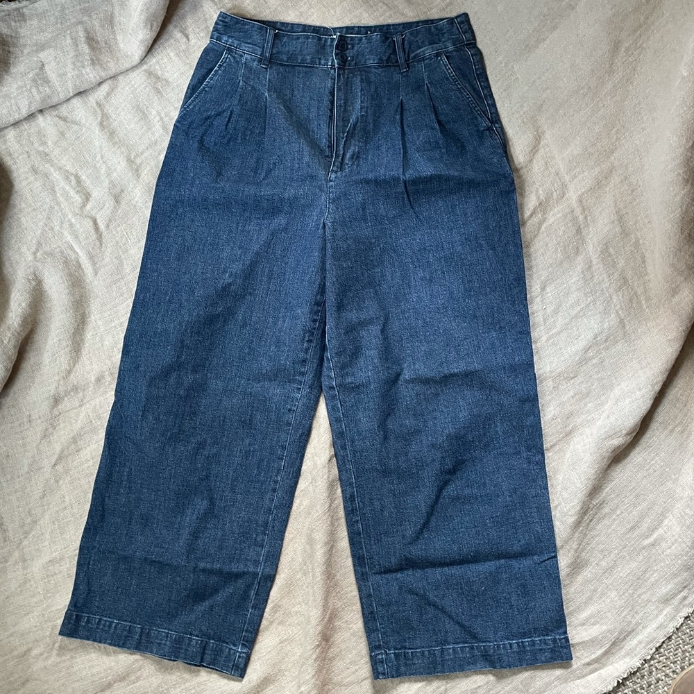 Madewell high waisted pleated jeans
